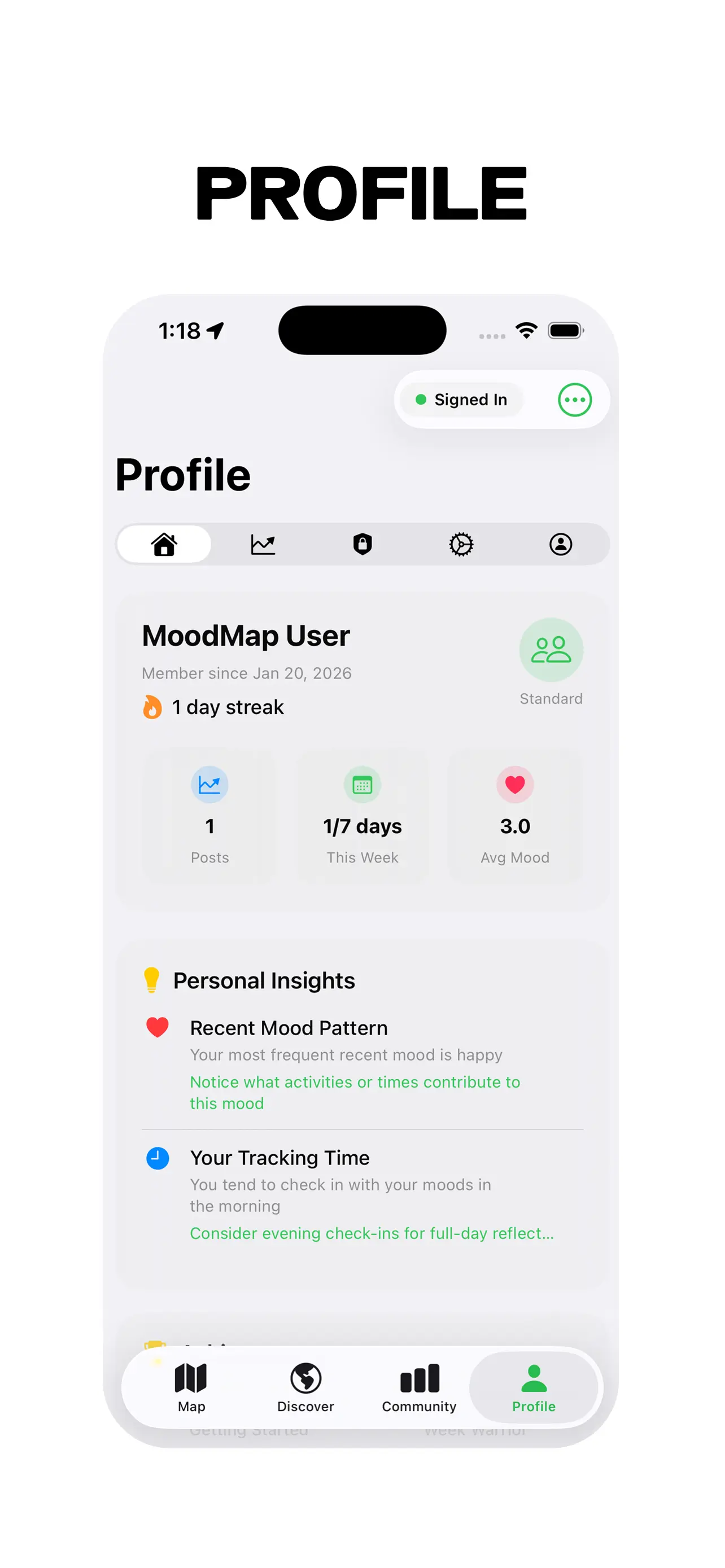 MoodMap Profile